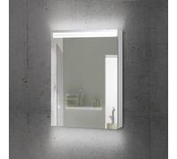 Schneider ARANGALINE armoire de toilette lumineuse LED, 1 porte, charniÃšres Ã gauche, 50x70x12cm, 160.451.02.41, ExÃ©cution: norme UE/corps argent anodisÃÂ© - 160.451.02.50