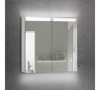 Schneider ARANGALINE LED armoire de toilette lumineuse, 2 portes Ã double miroir, 70x70x12cm, 160.470.02.41, ExÃ©cution: norme UE/corps argent anodisÃÂ© - 160.470.02.50