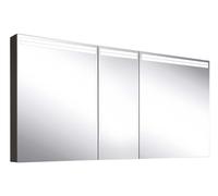 Schneider ARANGA TW Armoire de toilette avec éclairage, 3 portes 60/30/60cm, 1495x120x700mm, bandeaux lumineux en haut, 160.550.02.44, Exécution: norme EU/corps noir mat