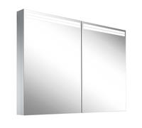 Schneider ARANGA TW Armoire de toilette avec éclairage LED, 2 miroirs doubles, 100x70x12cm, 02.41, 160.500.02.50, Exécution: norme UE/corps argent anodisÃ©