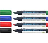Schneider Schreibgeräte Whiteboard-Marker Maxx 290 4er Etui sortiert, 3+1 Aktion 129084 Marqueur tableau blanc 4 pc(s)
