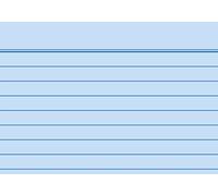 Schneider Baier &enregistrement cartes 180 g/m ², Format A8 cartes de notes ligné Bleu (Lot de 100)