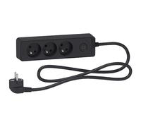 Schneider - Bloc multiprises 3 Prises 2P+T 1,5m - Anthracite