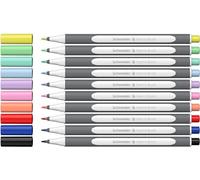 Schneider Brushpen Paint-It 070 Lot de 10 feutres pinceaux de qualité supérieure avec pointe flexible et couleurs vives pour la calligraphie, le lettrage à la main et plus encore