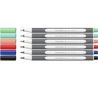 Schneider Brushpen Paint-It 070 Lot de 6 stylos pinceaux de qualité supérieure avec pointe flexible et couleurs vives pour la calligraphie, le lettrage à la main et plus encore