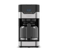 SCHNEIDER Cafetière Digitale Programmable, 1,5L, 900W, Filtre Permanent, Inox, Noir