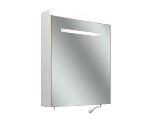 Schneider CARE LED armoire de toilette, 595x727mm, charnières à droite, éclairage en haut, 2 prises de courant à gauche à lextérieur en bas, 193.262.02.0201, Exécution: norme UE/corps blanc/3000K