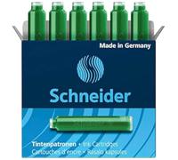 SCHNEIDER cartouches standard bleues pour stylos sCHNEIDER et autres stylos, vert-lot de 6