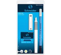 Schneider Optics Lot stylo-plume Ceod Classic – Pointe M, 6 cartouches, effaceur – Blanc