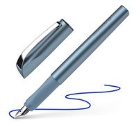 Schneider Ceod Shiny Stylo à plume (pour droitiers et gauchers, plume M, cartouche d'encre bleu royal incluse) bleu, Medium