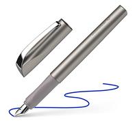 Schneider Ceod Shiny Stylo plume, Graphite | Épaisseur de trait M, encre bleu royal, rechargeable, prise en main ergonomique, droitiers et gauchers