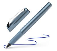 Schneider Ceod Shiny Stylo roller (pour droitiers et gauchers, épaisseur de trait M, avec cartouche d'encre bleu roi) bleu