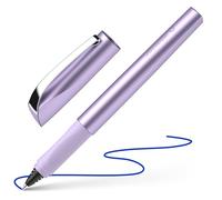 Schneider Ceod Shiny Stylo roller (pour droitiers et gauchers, épaisseur de trait M, avec cartouche d'encre bleu roi) violet