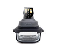 Schneider - Crispi - Or - Gris - Friteuse à Air Panoramique 1500w - 2 Bacs Verre