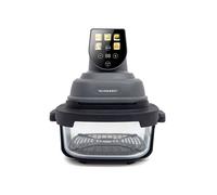 Schneider - Crispi - Or - Gris - Friteuse à Air Panoramique 1500w - 2 Bacs Verre