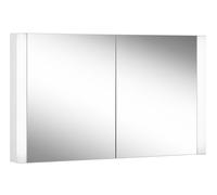 Schneider EASY LED Armoire de toilette avec éclairage LED, 2 portes à double miroir, 100x70x14cm, 175.100.01.02, Exécution: norme CH/corps blanc/4000K