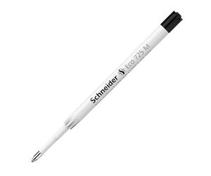 Schneider Eco 725 Recharge pour stylo à bille, indélébile, épaisseur de trait M ou F, noir, épaisseur de la mine : moyenne