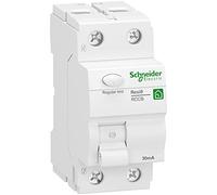 Schneider Electric 1334358 SCHN Disjoncteur différentiel Resi9 1P+N 25A 30mA Type A Courant résiduel, Blanc