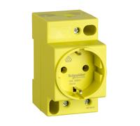 Schneider Electric 15033 PRISE RAIL DIN SCHUKO JAUNE