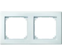 Schneider Electric 484219 Cadre M-Smart, 2 Voies, Blanc Polaire, 2 Fach Rahmen
