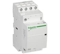 Schneider electric a9 C22824 ICT contacteur, acti9, 20 A, 4 NO, 220 - 240 V AC, 50 Hz, Blanc