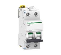 Schneider Electric A9F74101 Interrupteur automatique magnétothermique iC60n, 1P, 1 A Courbe C Blanc, 10A, blanc, 1