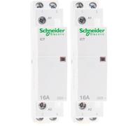 Schneider Electric - Acti9, iCT contacteur 16A 2NO 230...240VCA 50Hz - A9C22712 (Lot de 2)