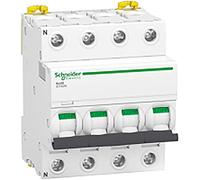 Schneider Electric - Disjoncteur modulaire Acti9 iDT40N 4P 40A courbe C 6000A/10kA A9P24440