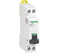 Schneider Electric - Acti9 iDT40T - disjoncteur modulaire - 1P+N - 1A - courbe C - 4500A/6kA - A9P22601