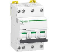 Schneider Electric disjoncteur modulaire Acti9 iDT40T 3P+N 10A courbe C 4500A/6kA A9P22710