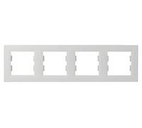 Schneider Electric Asfora EPH5800421D Cadre horizontal à 4 prises pour interrupteur/prise Blanc