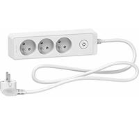 Bloc multiprise 3 prises 2P+T - blanc - Schneider