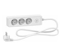Bloc multiprise 3 prises 2P+T - blanc - Schneider