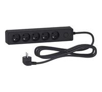 Bloc multiprise 5 prises 2P+T anthracite - Schneider