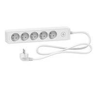 Schneider Electric - Odace - Rallonge multiprises 5 prises 2P+T - blanche - 1,5m - ST9351W