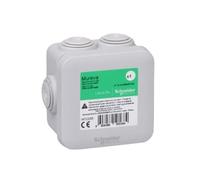Schneider Electric - Boite de derivation 65x65x45mm étanche grise couvercle 7 entrées embouts IP55 IK07 650° Mureva BOX