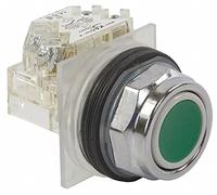 Schneider Electric Bouton poussoir non éclairé, type d'opérateur : bouton de chasse d'eau, taille : 30 mm, action : poussoir momentané