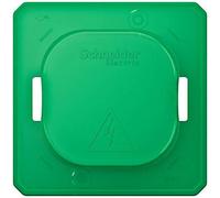 Schneider Electric Cache-salissures pour interrupteurs et prises de courant, vert, Bouton + interrupteur