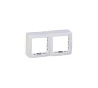 Schneider Electric - Cadre saillie double blanc 2 postes 124X62X31mmm pour pose appareillage mural ALREA SCHNEIDER ELECTRIC ALB61442
