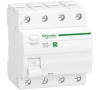 Schneider Electric Disjoncteur différentiel Resi9 3P+N 40 A 30 mA Type A Blanc 1334360