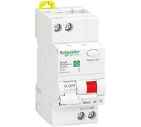 Schneider Electric Disjoncteur FI/Resi9, 1 pôle + N, 13 A, caractéristique B, 30 mA, type A, 6 kA, référence R9D01613