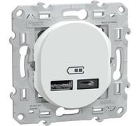 - Double chargeur USB C 12W Blanc - Ovalis