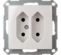 Schneider Electric Elso Joy ELG275914 Prise Double Europe 16 A avec borne à vis Blanc Pur