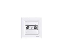 Schneider Electric Eph3300121 prise TV/FM Extrémité, Blanc