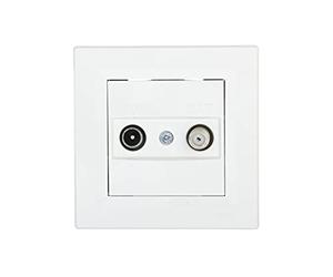 Schneider electric eph3400121 prise TV/SAT Final, blanc