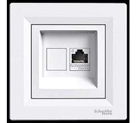 Asfora - single Data socket - RJ45 cat.6 UTP white