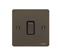 Schneider Electric GU1214BBN Ultimate Plaque plate 1 poste Nickel Noir