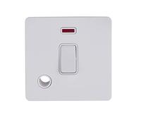 Schneider Electric GU2414WPW Ultimate Plaque plate sans vis 2 pôles 1 poste Métal Blanc