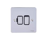 Schneider Electric GU5210BPC Ultimate Plaque plate avec interrupteur à fusible Chromé