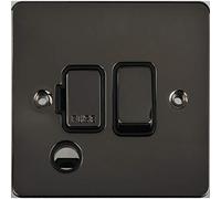 Schneider Electric GU5213BBN Ultimate Plaque plate avec interrupteur à fusible Nickel Noir